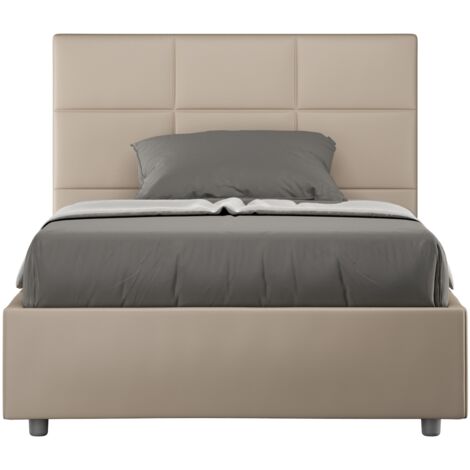 Letto 1 Piazza e Mezzo 120x200 cm con Rete Mika Tortora