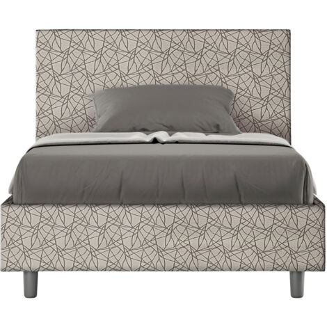 Letto 1 Piazza e Mezzo 120x200 cm Senza Rete Adele Era 02 Grigio