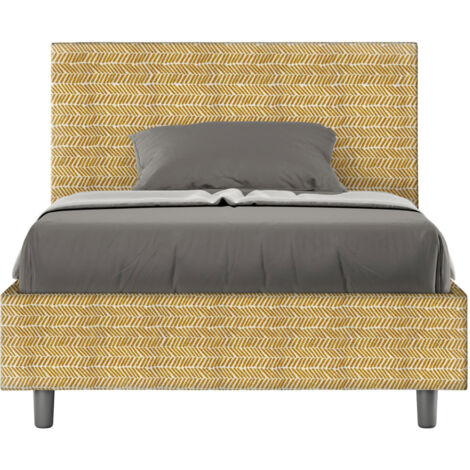 Letto 1 Piazza e Mezzo 120x210 cm con Rete Adele Aragona 3 Giallo