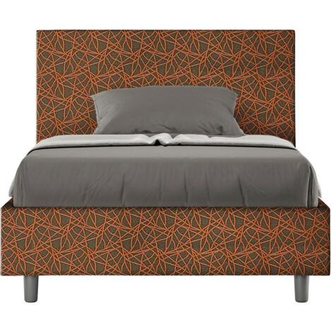 Letto 1 Piazza e Mezzo 120x210 cm Senza Rete Adele Era 04 Arancione