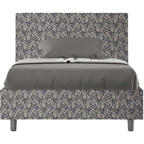 Letto 1 Piazza e Mezzo 120x210 cm Senza Rete Adele Era 09 Blu