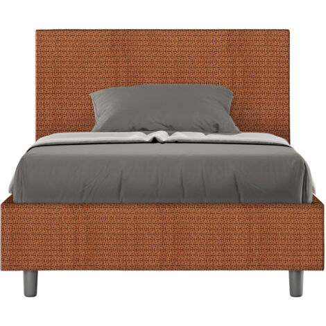 Letto 1 Piazza e Mezzo 120x210 cm Senza Rete Adele Labirinto 04 Arancione