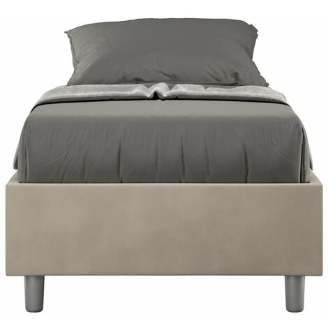 Letto 1 Piazza e Mezzo Sommier 120x190 cm con Rete Azelia Sabbia