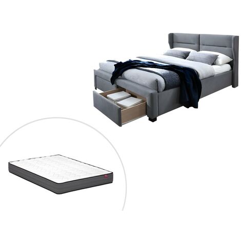 Composad | Letto della Linea Storage con 4 cassetti Contenitori, Letto Una  piazza e Mezza, (LxAxP) 125,80x95,40x220,20 cm, Colore Bianco laccato, Made