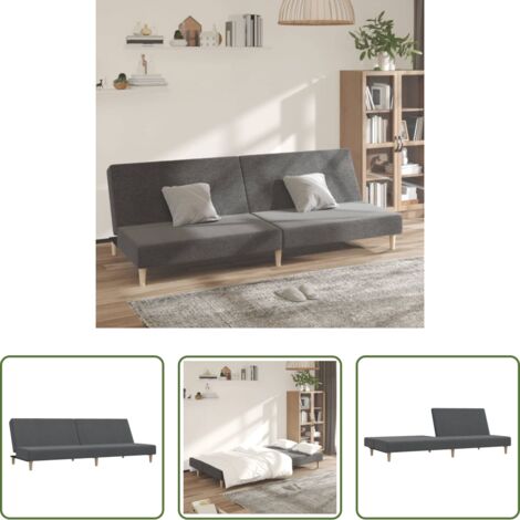 Letto a 2 posti -  Divano Letto a 2 Posti Grigio Chiaro in Tessuto