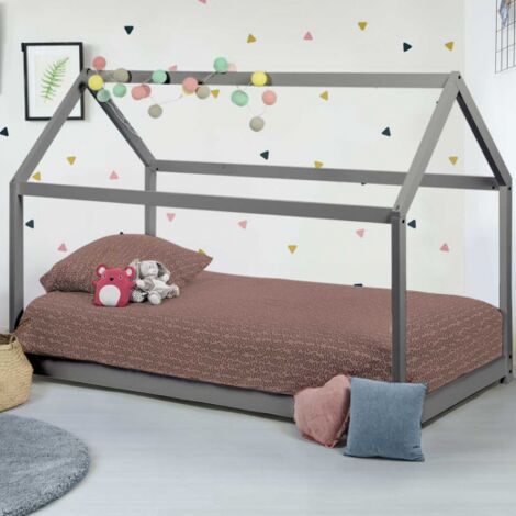 Letto a casetta con finestre, Bianco | Italy