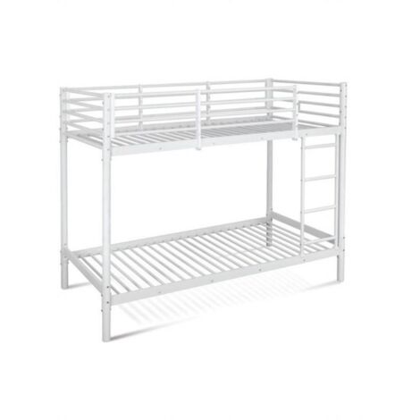 DEFIBRICO Letto a castello in metallo Balmease colore bianco