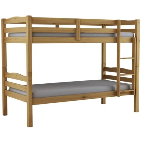letto a castello "marsiglia" in pino massello miele 202x98x150 cm