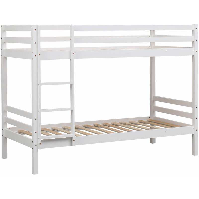 Happy Garden Letto A Castello Per Bambini 190x90cm Bianco Amber