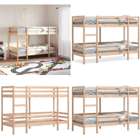 Letto a Castello senza Materasso 90x190 cm Legno di Pino - Letto in Legno - Letto a Castello senza Materasso