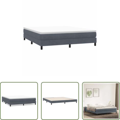 Letto a molle -  Giroletto a Molle senza Materasso 180x210 cm Velluto