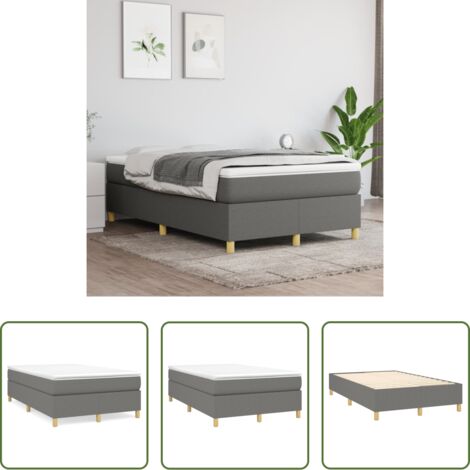 Letto a molle -  Struttura Letto a Rete a Molle Grigio Scuro 120x200 cm Tessuto
