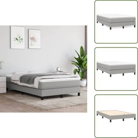 Letto a rete - vidaXL Struttura Letto a Rete a Molle Grigio Chiaro 120x200 cm Tessuto -