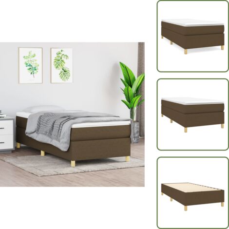 Letto a rete - vidaXL Struttura Letto a Rete a Molle Marrone Scuro 100x200 cm Tessuto -