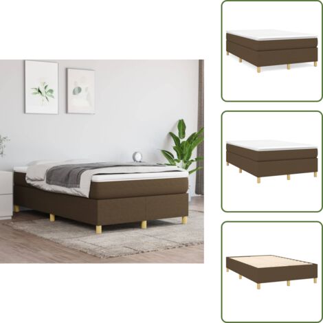 Letto a rete - vidaXL Struttura Letto a Rete a Molle Marrone Scuro 120x200 cm Tessuto -