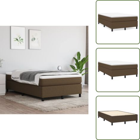 Letto a rete - vidaXL Struttura Letto a Rete a Molle Marrone Scuro 120x200 cm Tessuto -