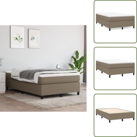 Letto a rete - vidaXL Struttura Letto a Rete a Molle Tortora 120x200 cm Tessuto -