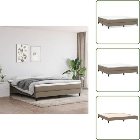 Letto a rete - vidaXL Struttura Letto a Rete a Molle Tortora 180x200 cm in Tessuto -