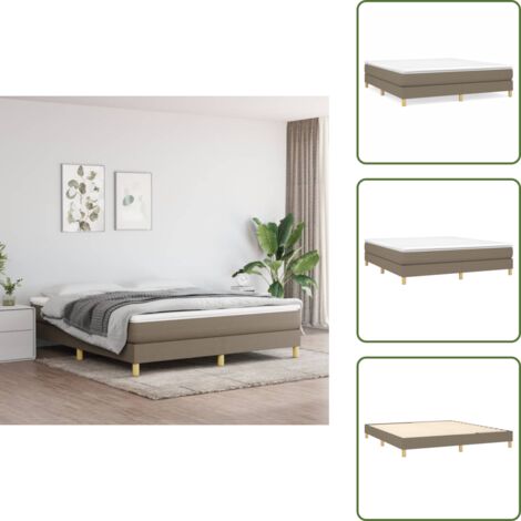 Letto a rete - vidaXL Struttura Letto a Rete a Molle Tortora 180x200 cm in Tessuto -