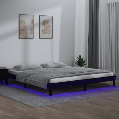 VEVOR VEVOR Struttura Letto King Size 208x198x36 cm Rete a Doghe in Metallo  Struttura Solida Letto Matrimoniale Portata Max. 680 kg Spazio di  Archiviazione Sotto Letto e Colore Nero, Telaio Letto King