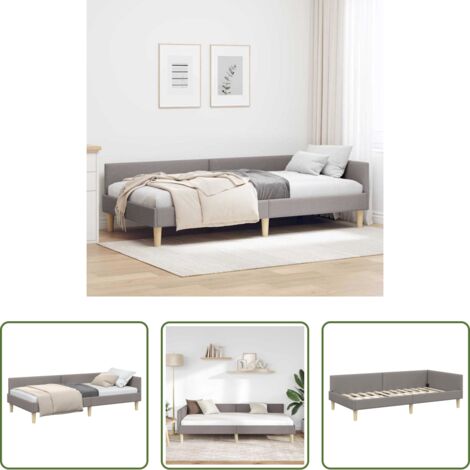 Letto angolo -  Cornice del letto ad angolo Talpa 80 x 200 cm Tessuto