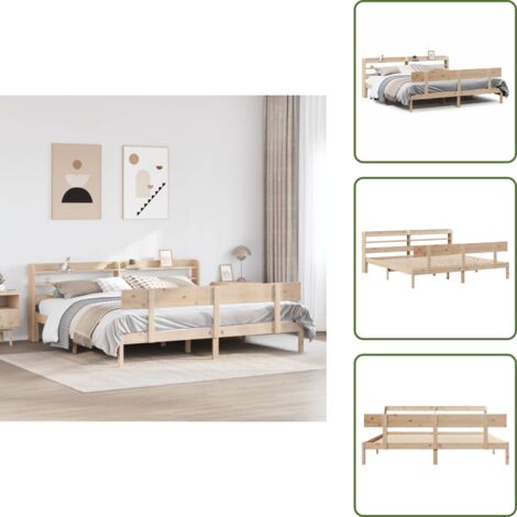 Letto autoportante - vidaXL Letto senza Materasso 200x200 cm in Legno Massello di Pino - Letto in pino