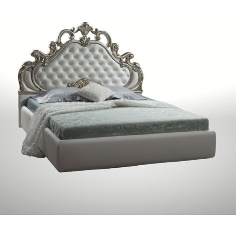 Letto barocco contenitore Aleksandra colore bianco