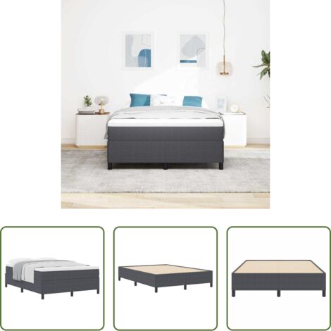 Letto Box Spring -  Letto a molle Grigio scuro 160 x 200 cm Tessuto in Cords