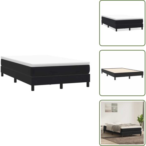 Letto con base a doghe - vidaXL Giroletto a Molle senza Materasso Nero 120x210 cm in Velluto - Letto con gambe stabili
