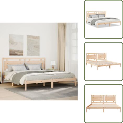 Letto con base a doghe - vidaXL Giroletto Extra Lungo senza Materasso 200x210 cm Legno Massello - Letto con piedini