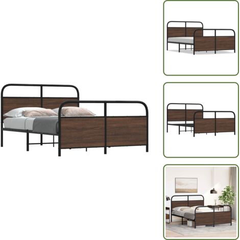 Letto con base a doghe - vidaXL Giroletto senza Materasso Rovere Marrone 120x200 cm Truciolato - Letto robusto