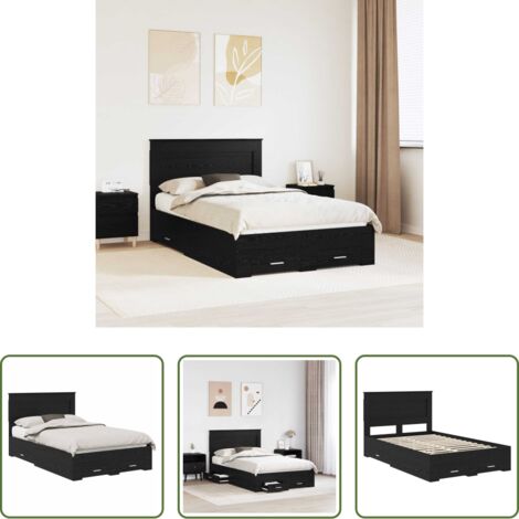 Letto con cassetto -  Struttura del letto con cassetto con testiera Legno multistrato
