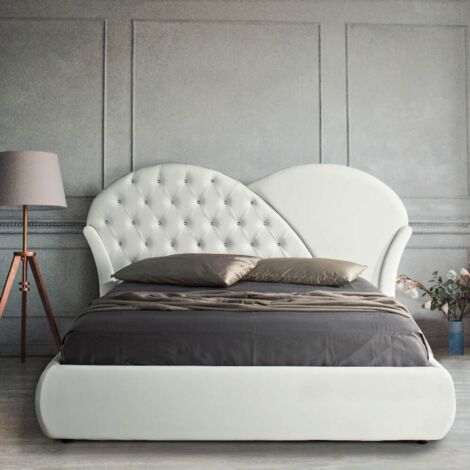 Letto con contenitore Marubi colore bianco