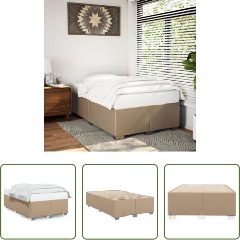 Letto con doghe -  Giroletto senza Materasso Cappuccino 120x190 cm in Similpelle