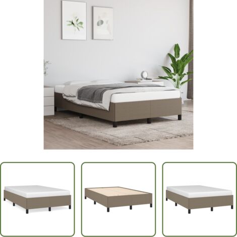 Letto con doghe -  Giroletto senza Materasso Tortora 120x200 cm Tessuto