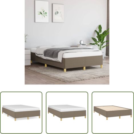 Letto con doghe -  Giroletto senza Materasso Tortora 120x200 cm Tessuto