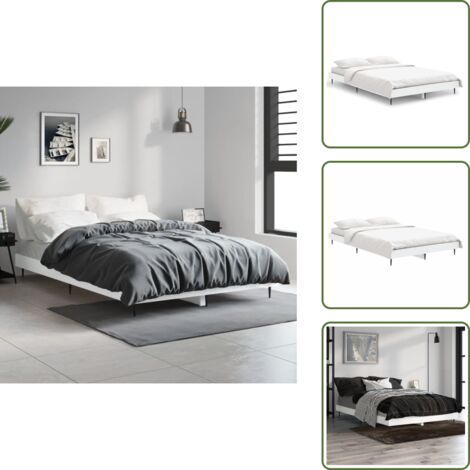Letto con doghe in compensato - vidaXL Giroletto Bianco 120x190 cm in Legno Multistrato - Letto bianco
