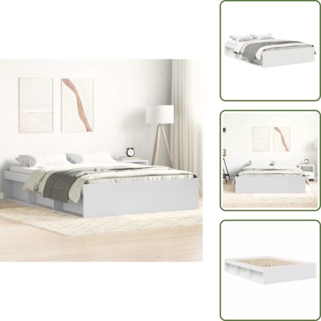 Letto con doghe in compensato - vidaXL Giroletto Bianco 120x190 cm Small Double -