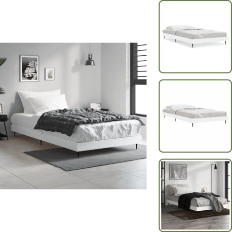 Letto con doghe in compensato - vidaXL Giroletto Bianco 90x200 cm in Legno Multistrato - Letto con materiale resistente