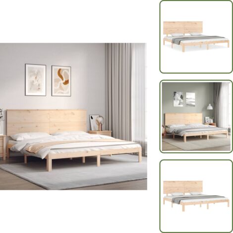 Letto con doghe in compensato - vidaXL Giroletto senza Materasso 200x200 cm in Legno Massello di Pino - Letto con testata