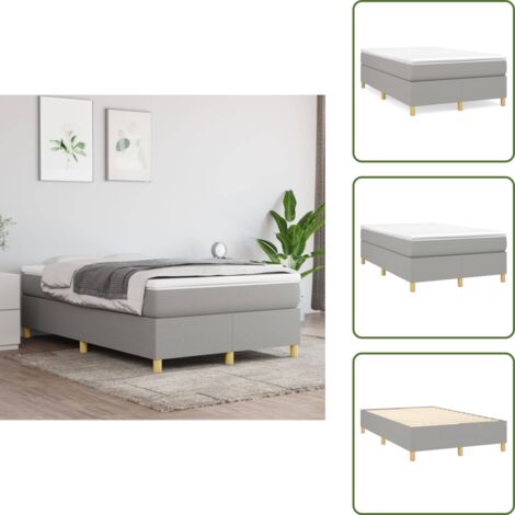 Letto con doghe - vidaXL Struttura Letto a Rete a Molle Grigio Chiaro 120x200 cm Tessuto - Letto a rete