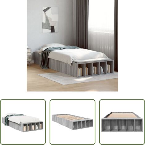 Letto con giroletto -  Giroletto senza Materasso Rovere Sonoma 90x190 cm