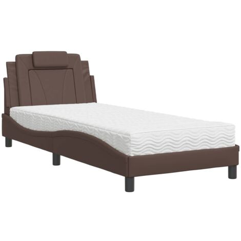 Letto con Materasso Marrone 80x200 cm in Similpelle vidaXL 122621