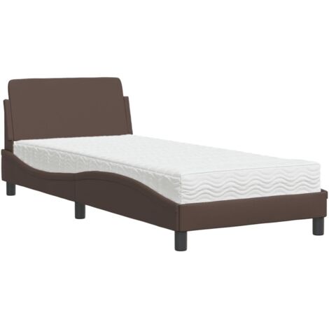 Letto con Materasso Marrone 80x200 cm in Similpelle vidaXL 390723