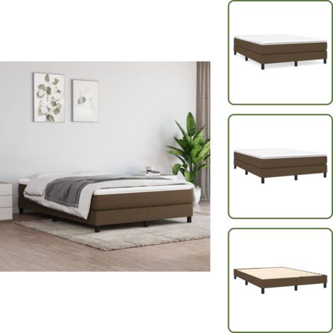 Letto con materasso - vidaXL Giroletto a Molle con Materasso Marrone Scuro 140x190cm Tessuto - Materasso morbido