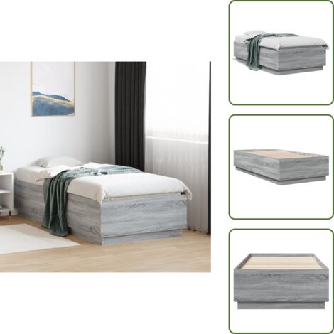 Letto con materasso - vidaXL Giroletto senza Materasso Rovere Sonoma 90x190 cm - Letto moderno
