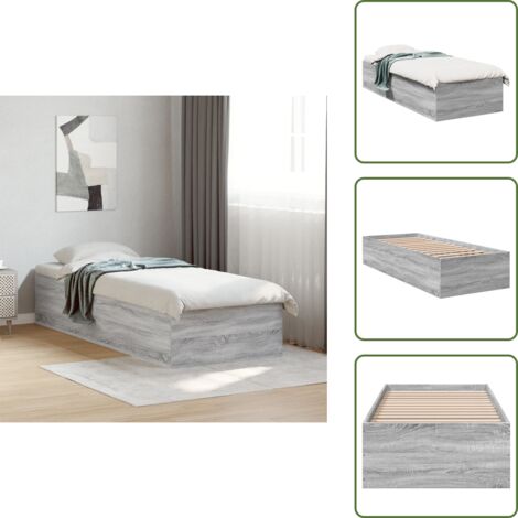 Letto con materasso - vidaXL Giroletto senza Materasso Rovere Sonoma 90x190 cm - Letto moderno