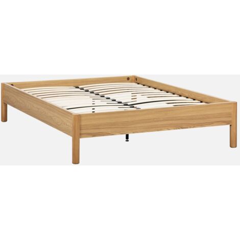 Letto con rete a doghe 140x190cm decorazione legno