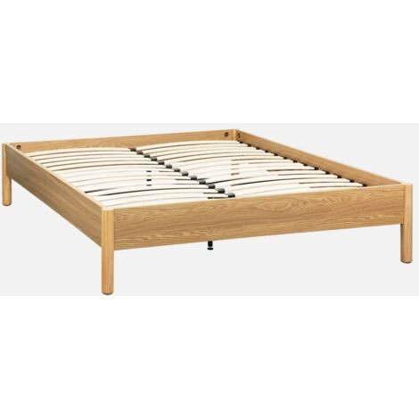Letto con rete a doghe 160x200cm decorazione legno