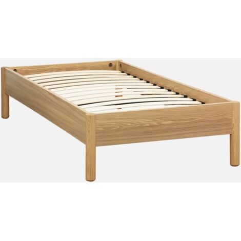 Letto con rete a doghe 90x190cm decorazione legno